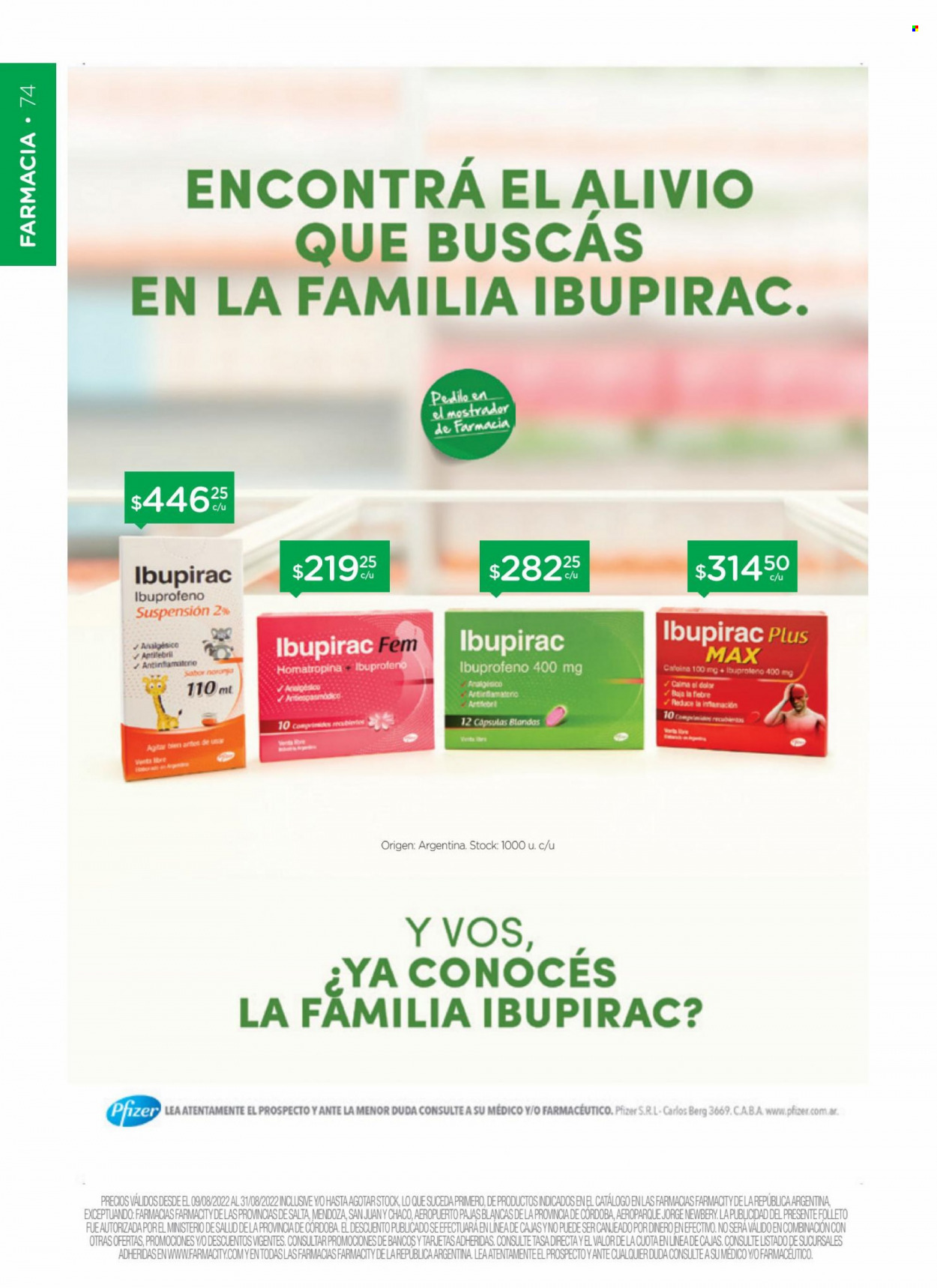 Catálogo Farmacity  - 9.8.2022 - 31.8.2022.