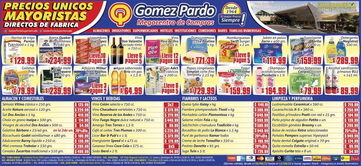 Catálogo Gomez Pardo  - 6.8.2022 - 12.8.2022.