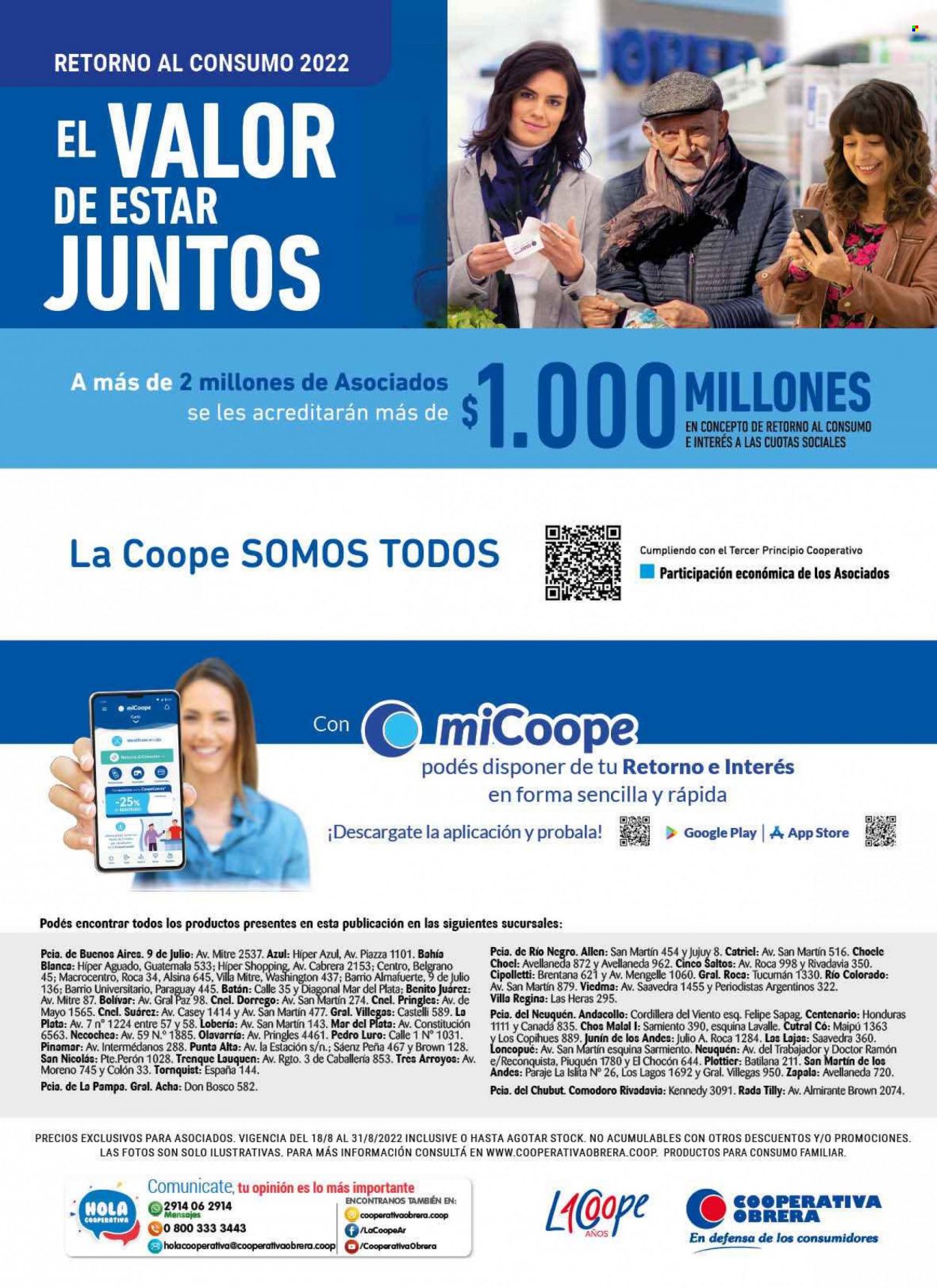 Catálogo Cooperativa Obrera  - 18.8.2022 - 31.8.2022.