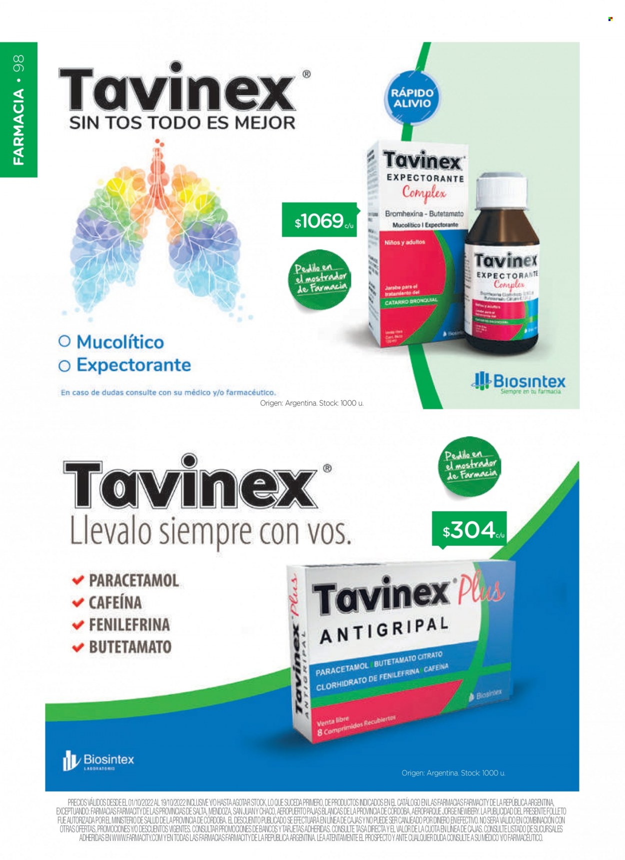 Catálogo Farmacity  - 1.10.2022 - 19.10.2022.