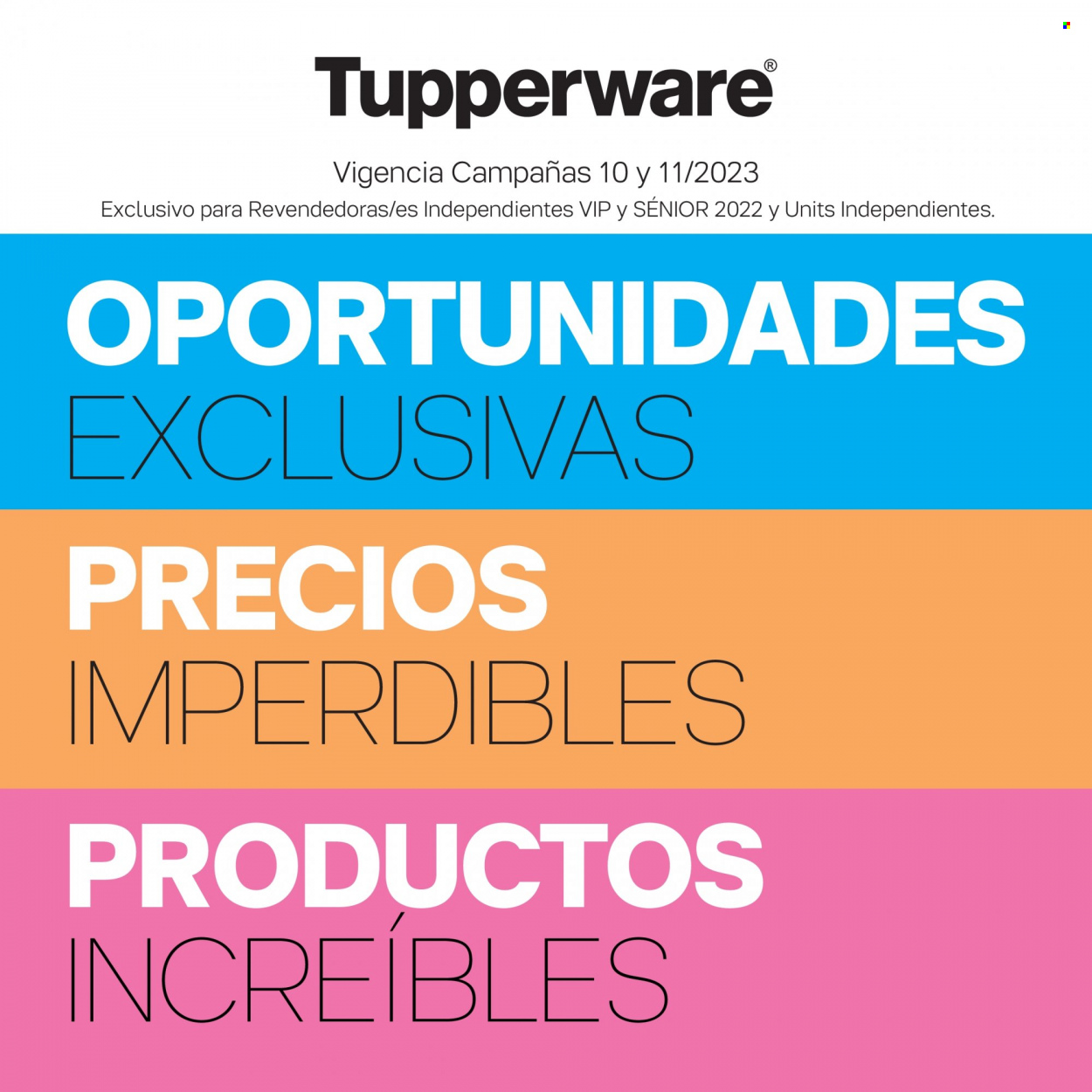 Catálogo Tupperware . Página 1.