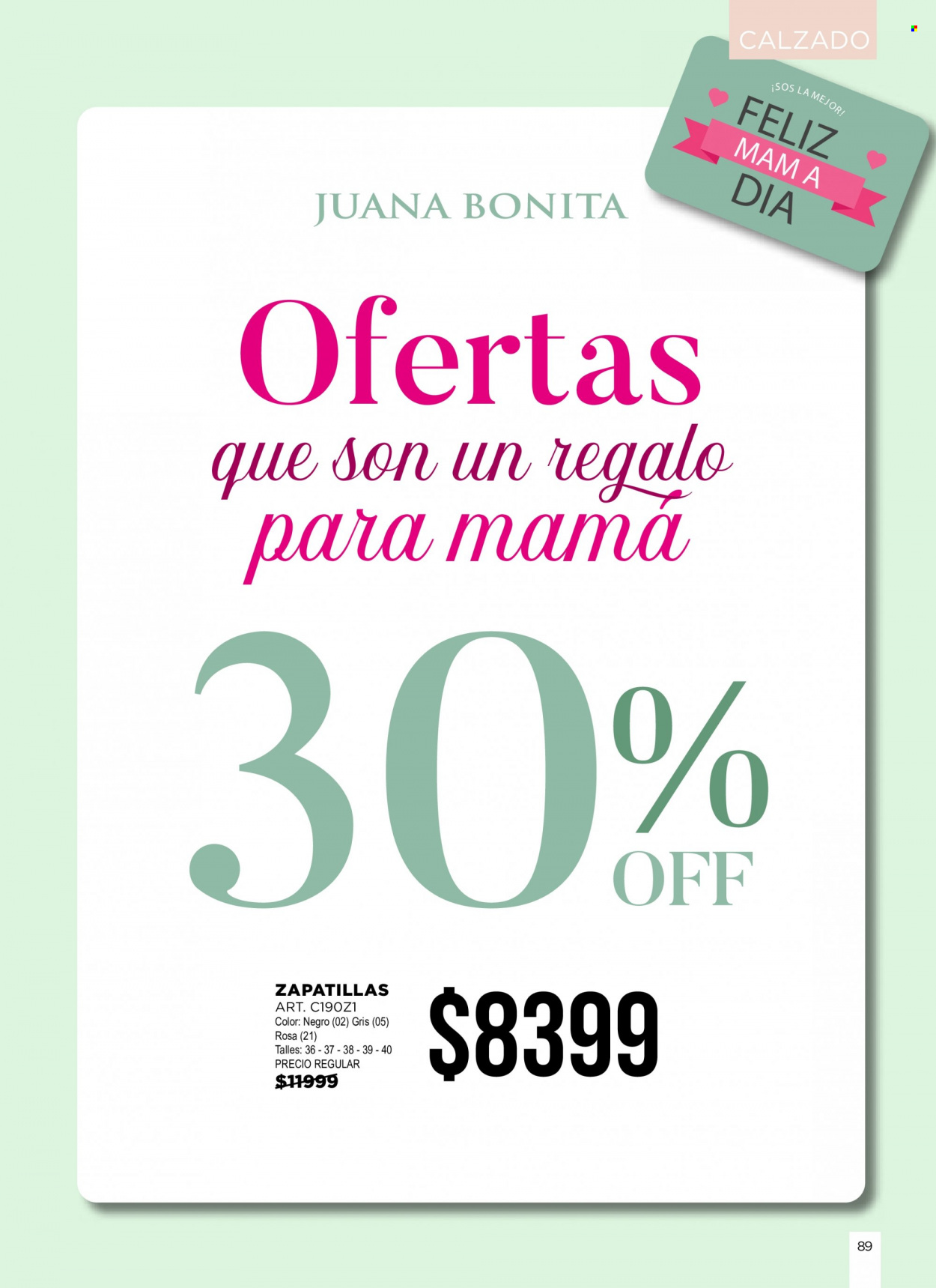 Catálogo Juana Bonita . Página 89.
