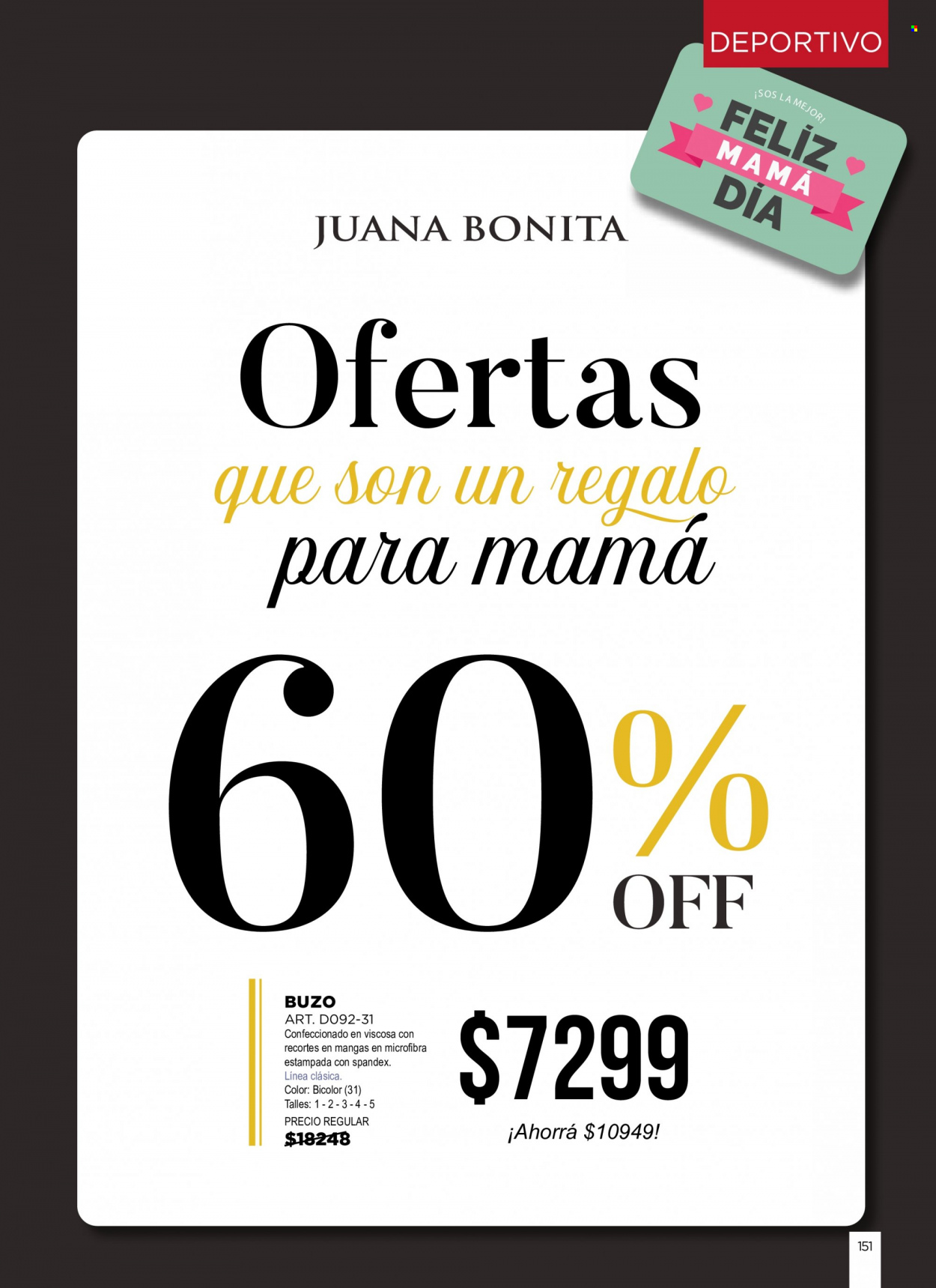 Catálogo Juana Bonita . Página 151.