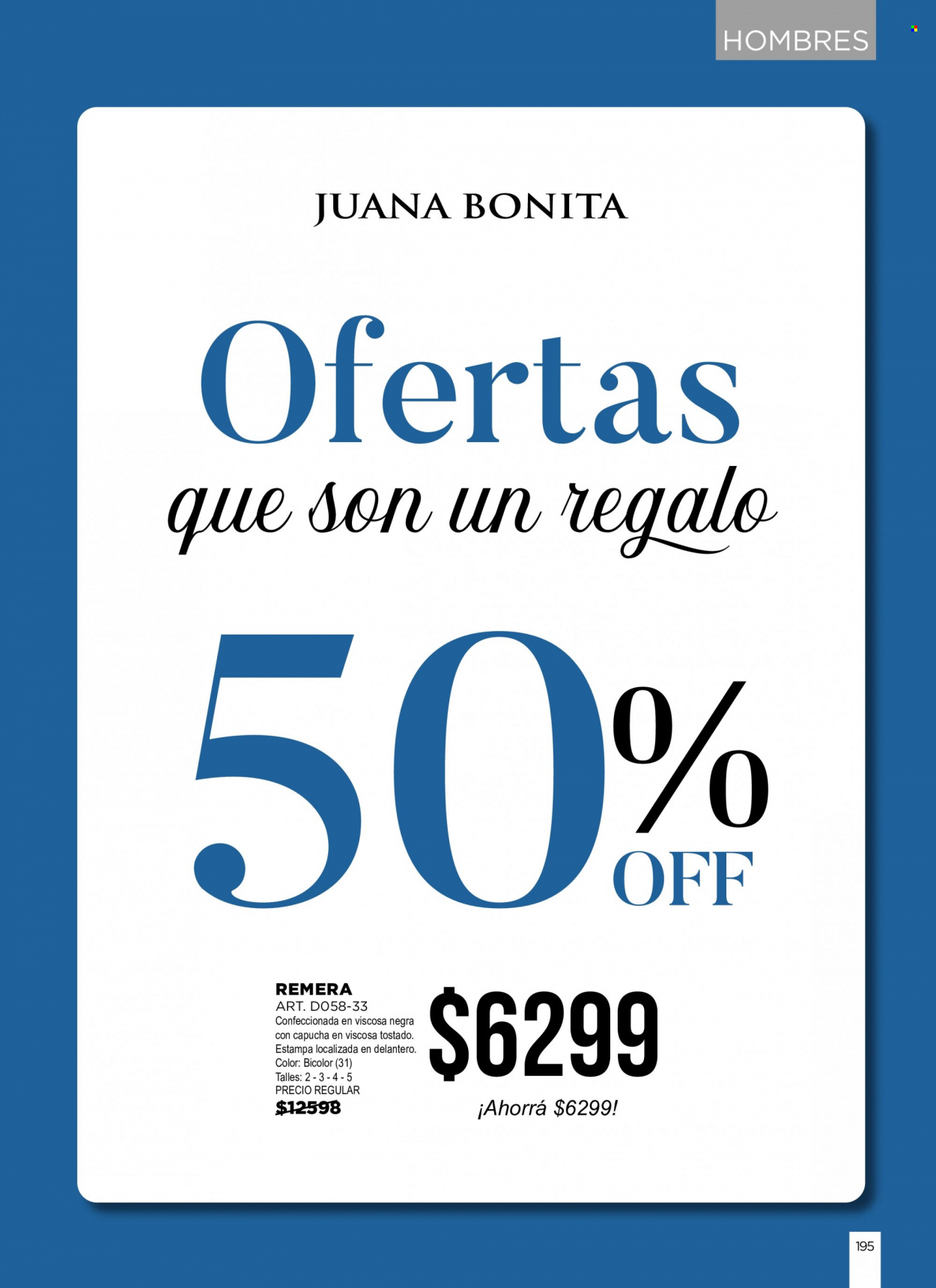 Catálogo Juana Bonita . Página 195.