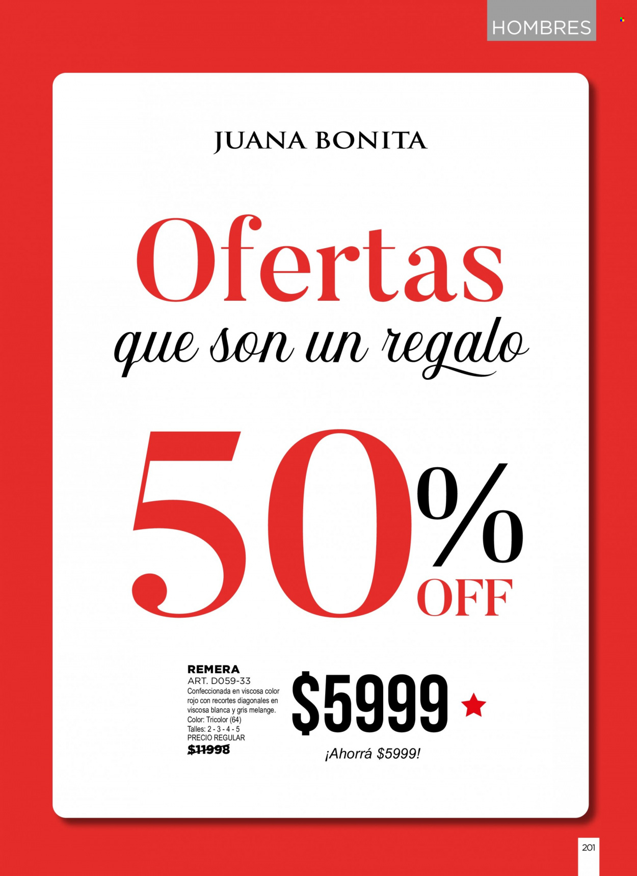 Catálogo Juana Bonita . Página 201.