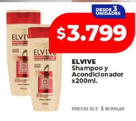 ELVIVE Shampoo y Acondicionador x200ml