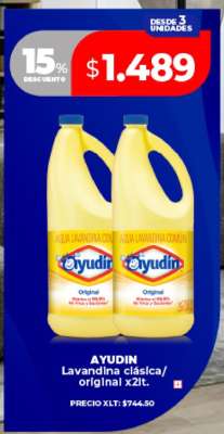 AYUDIN Lavandina clásica/original x2lt.