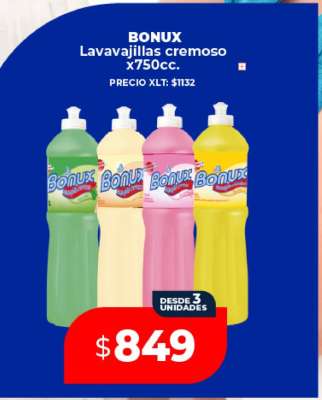 BONUX Lavavajillas cremoso x750cc