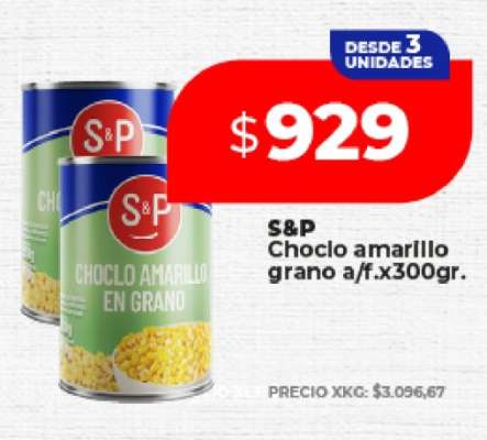 S&P Choclo amarillo grano a/f.x300gr.
