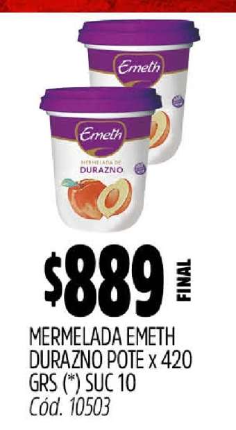 Mermelada Emeth Durazno