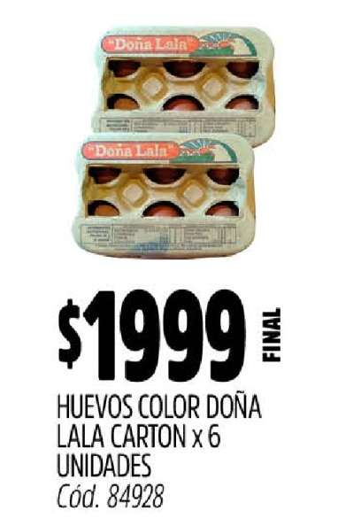 Huevos Color Doña Lala Carton x 6 Unidades