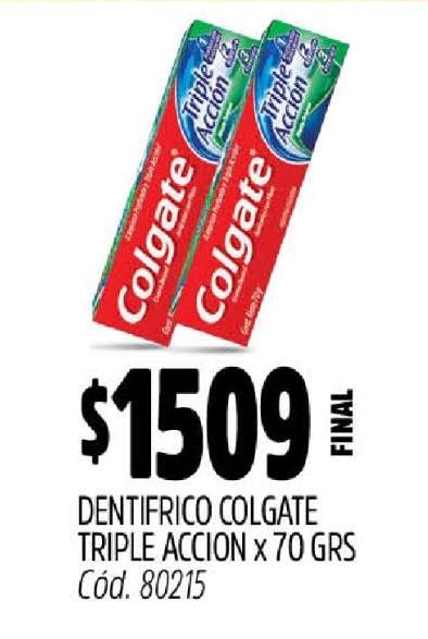 Dentifrico Colgate Triple Accion x 70 GRS