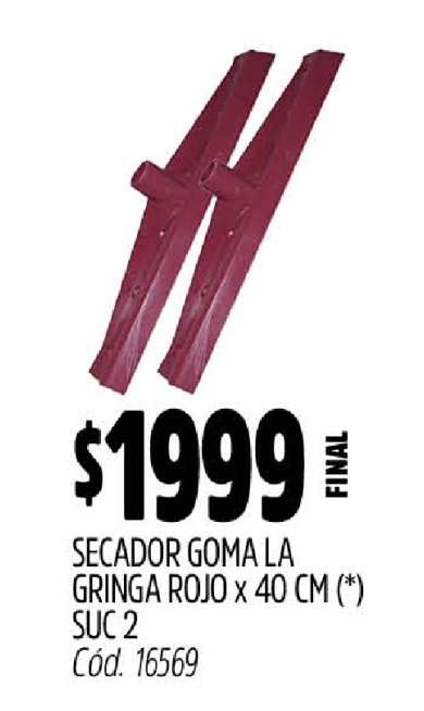 Secador Goma La Gringa Rojo x 40 cm