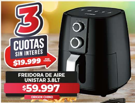 Freidora de Aire Unistar 3.8LT