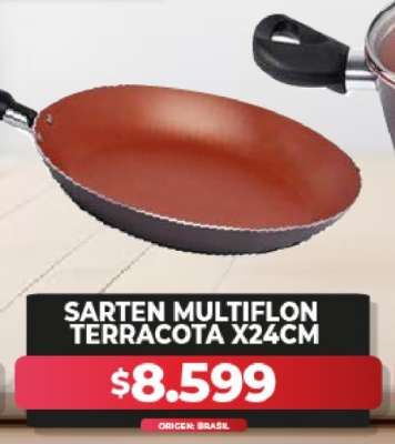 Sarten Multiflon Terracota X24CM