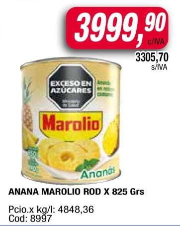 ANANA MAROLIO ROD X 825 Grs