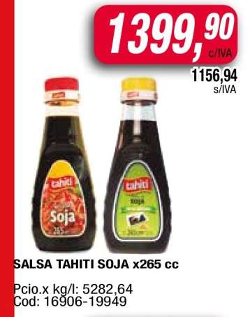 SALSA TAHITI SOJA x265 cc