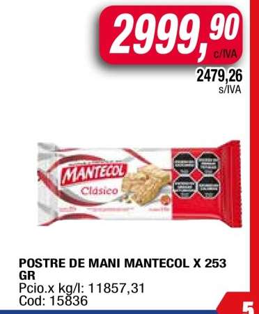 POSTRE DE MANI MANTECOl X 253 GR