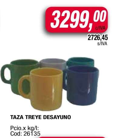 TAZA TREYE DESAYUNO