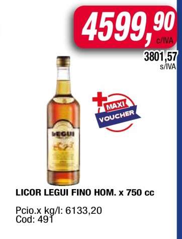 LICOR LEGUI FINO HOM. x 750 cc