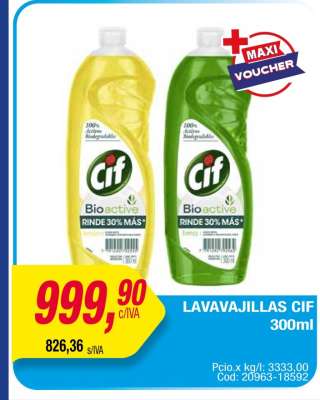 LAVAVAJILLAS CIF 300ml
