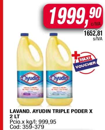 LAVAND. AYUDIN TRIPLE PODER X 2 LT