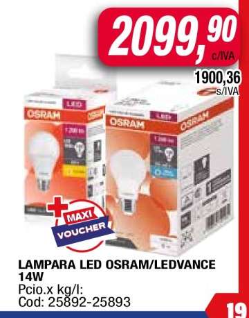 LAMPARA LED OSRAM/LEDVANCE 14W