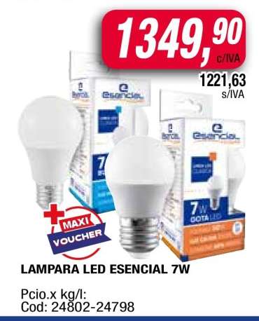 LAMPARA LED ESENCIAL 7W