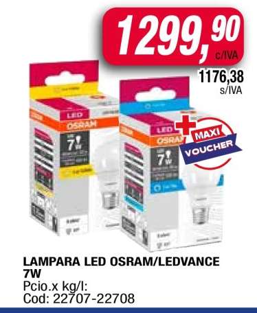 LAMPARA LED OSRAM/LEDVANCE 7W
