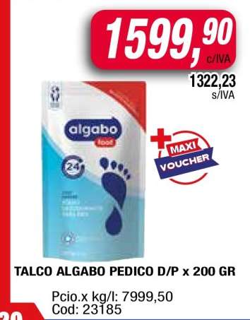 TALCO ALGABO PEDICO D/P x 200 GR