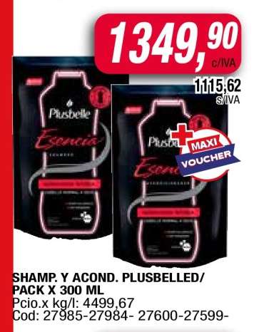 Shamp. y Acond. Plusbelle