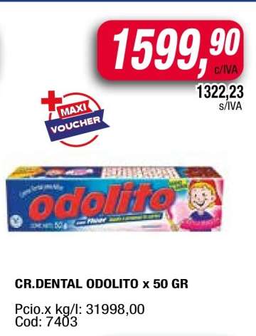 CR.DENTAL ODOLITO x 50 GR