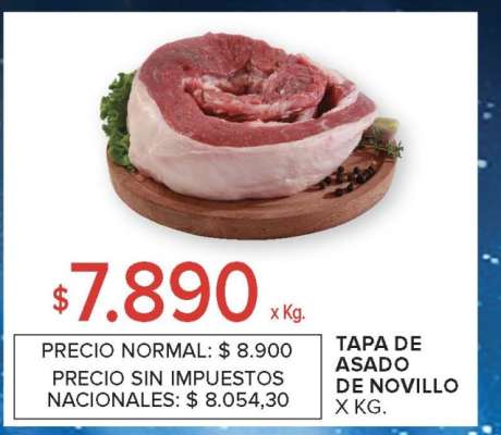 Tapa de Asado de Novillo x Kg.
