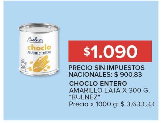 Choclo Entero Amarillo Lata x 300 g 'Bulnez'
