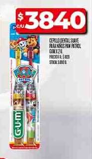 Cepillo Dental Suave para Niños Paw Patrol GUM x 2